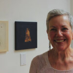 Trude Parkinson at Don Soker Contemporary opening of Convocations on July 9, 2016, Photo by Dewitt Cheng